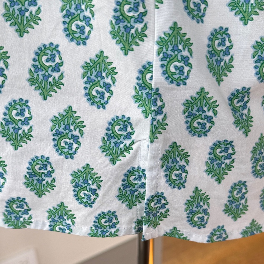 CeCe Blue Floral Puff Sleeve Blouse - Picture 5 of 5